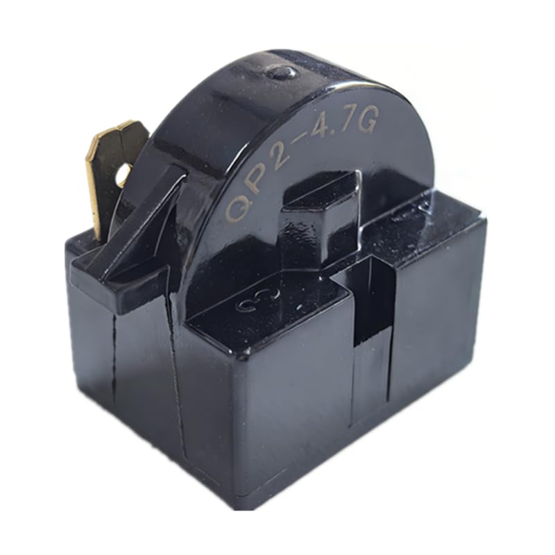 1 pin QP2-4.7 Start Relay and Overload Kit | Fits Mini Fridge,Compact Refrigerator,Beverage & Wine/Beer Cooler,Deep Freezer