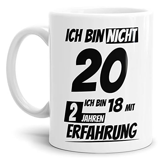 Geburtstags-Tasse | Ich bin 20 | mit 2 Jahren Erfahrung