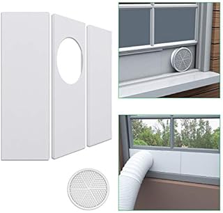 Forestchill Portable Air Conditioner Window Seal Plates Kit for 5.9" Diameter Exhaust Hose, Universal AC Vent Kit for Sliding Windows and Hung Windows, Adjustable Length Sealing Panels for Mobile A/C