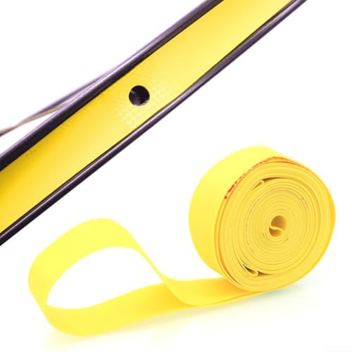 Tire Liner, 26/27.5/29 Inch PVC Anti-Puncture Spoke Tape for Mountain for Bike, 2-Pack Inner Tube Protector Strip for Road for Bike Flat Prevention(Yellow)(26寸)