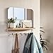 Umbra Estique Entryway Organizer Storage Solution with Mirror, Shelf and Hooks for Keys, Mail, Glasses, Wallet, Purse, Hat, and More, White