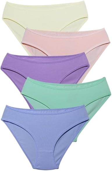 ALYA UNDERWEAR Kız Çocuk Külot, Pamuklu, Rahat Kız Çocuk Slipleri 10'lu veya 5'li Paket