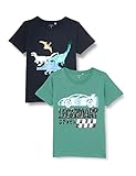 T-shirt für Jungen, Regular Fit, Rundhalsausschnitt, 2er-Set