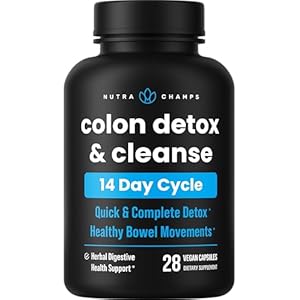 Colon Cleanse & Detox for Weight Loss [14 Day Quick Cleanser] Safe & Effective Formula with Probiotic & Digestive Enzymes for Constipation Relief – Capsules Supplement to Flush Toxins & Boost Energy