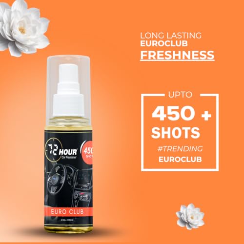 Image of 72hour Euro Club Car Perfume 50ml - Long Lasting Premium Fragrance - Multipurpose Air Freshener for Car, Home & Office - Miski Fragrance