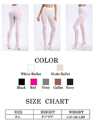 Image of SOUTHRO 80 Denier Opaque Tights for Women, High Waist Nylon Pantyhose | Soft Footed Nylon-Spandex, Tummy Control Waistband, Run-Resistant Reinforced Toe; for Office, Dress, Ballet & Winter