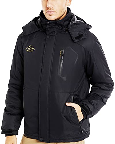 Invachi Men's Waterproof Ski Snow Jacket Warm Winter Coat Mountain Windbreaker Hooded Raincoat #TOP7