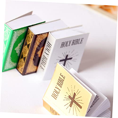 VILLFUL 4 Pçs Mini Bíblia Mini Casa Casa De Boneca Acessórios Terno Para Crianças Mini Bíblias Decor