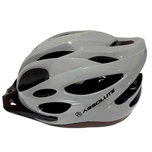 Capacete Bike Bicicleta Absolute Nero WT-012 Cinza Com Sinalizador Tamanho M 54-57cm