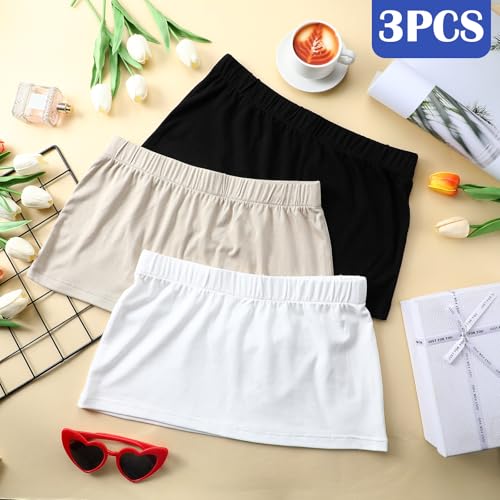 Zoooyawn 3 Pcs Shirt Extenders for Women Shirt Layering Extension Cami-shirt Layering Extension Half Slips Cleavage Cover for Women Cover Waist3