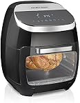 Hamilton Beach 11 Litre Digital Air Fryer Oven with Rotisserie & Rotating Basket 35070, Black