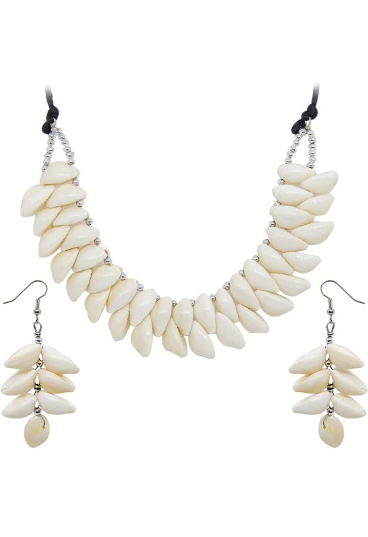 Gemocracy cowrie plastic Shells Necklace Casual Use White Kodi Stylish Choker Jewellery Set for Women Girl (GM-002) (B0BJVWWG3M) Amazon Price History, Amazon Price Tracker