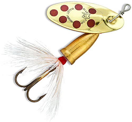 Rapala Blue Fox VBF0259 Classic Vibrax Bullet Fly Spinner, 1/8 Oz, Gold/Brown