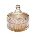 300ml Plato de caramelo de cristal con tapa Decorativo Caramelo Tazón de cristal Cubierto Tarro de boticario de cristal Tarro de dulces de boda buffet en forma de tienda de alimentos Contenedor ámbar