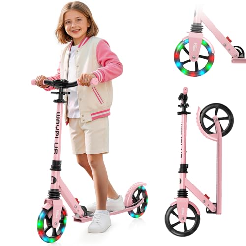 Image of WAYPLUS Kick Scooter for Ages 6+,Kid,Teens & Adults.8 Big Wheels,240lb