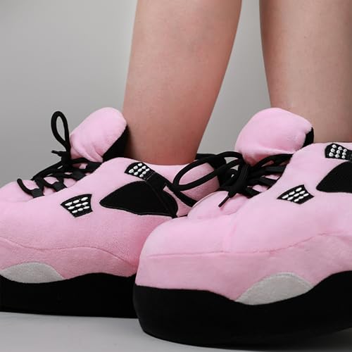 Image of Plush Sneaker Slippers, 17 Styles-Quiet Soles (No Waking Loved Ones), Anti-Slip Dry Indoor, Cozy for Cold Days, US 8-12 Unisex