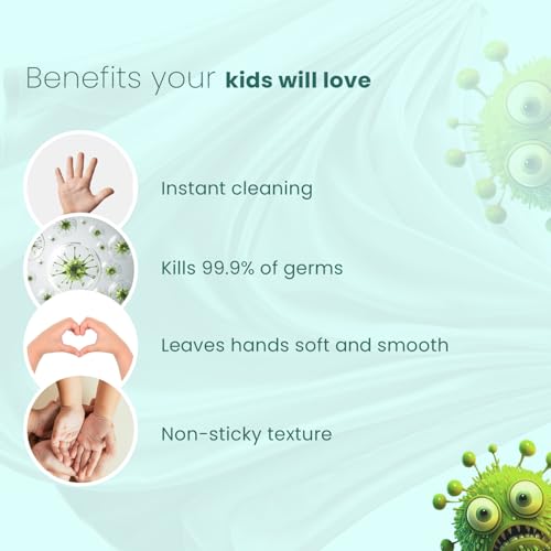Image of BabyOrgano Waterless Foaming Hand Wash for Kids 0+ Years | Kills 99.9% Germs | No Rinse Needed | Neem, Tulsi & Aloe Vera | Alcohol Free | Paraben Free | FDCA Approved | 50ml (Pack of 2)