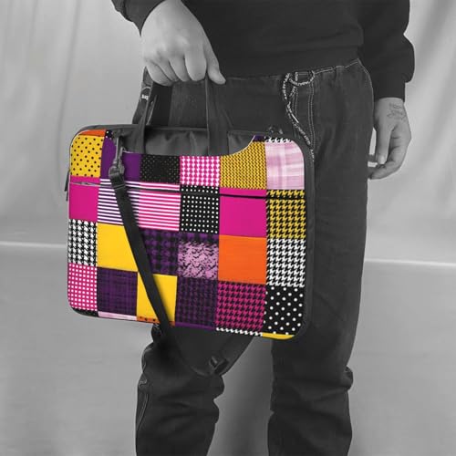 Maletín portátil impermeable 14 pulgadas color patchwork miniatura 2