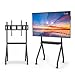 MWE Mobile Stand on Wheels for 55-86 Inch Smart Boards & Interactive Whiteboards | Portable Adjustable TV Stand for Office, Classroom & Home Use | Easy-Rolling with Locking Casters
