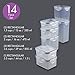 LOCK & LOCK Easy Essentials Food Storage lids/Airtight containers, BPA Free, 14 Piece - Tall Rectangle, Clear