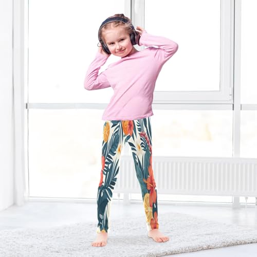 Toddler Girls Leggings Printed Yoga Pants Leggings Lemon Red Flower for Kids4