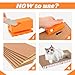 iayokocc Cardboard Cutter for Cat Scratchers with 10pcs Blade, 3D Printed Kitten Shaped Cardboard Cutter for Cats Lovers, Handheld DIY Cat Scratcher Tool(Orange)