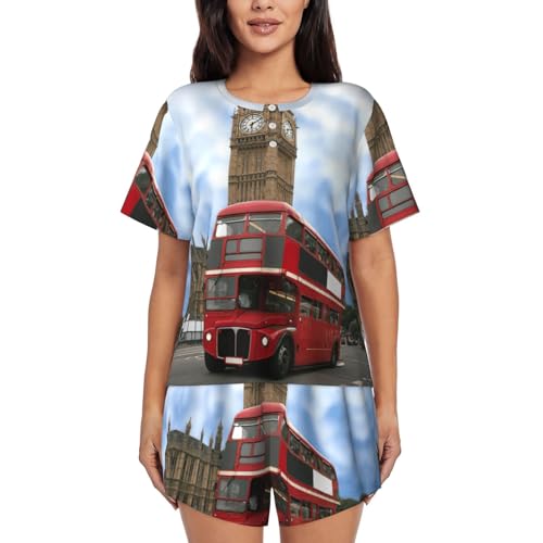 Pyjama court femme à motif Angleterre pour des soirées cocooning et douces