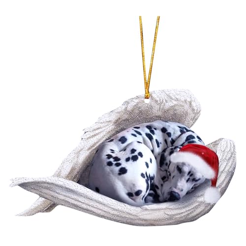 Acrilico sonno cane angelo figura ornamento vacanza appeso decorazione per interni auto festival albero decorazione casa acrilico vacanza ornamento