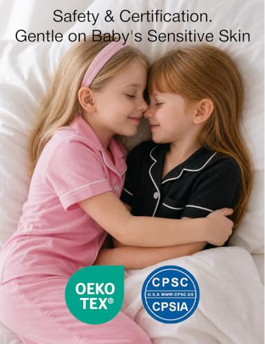 Image of Bamboo Viscose Girls' Sleepwear Short Sleeve Button Down 2-Piece Girls' Pajama Sets