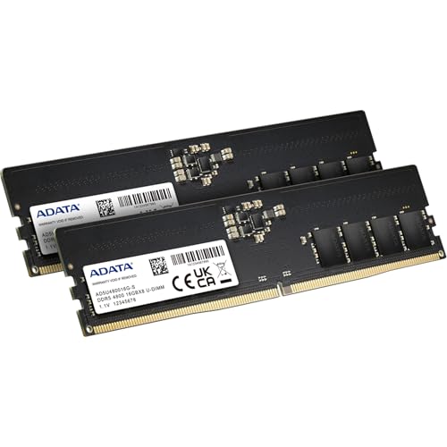 Image of ADATA Premier DDR5 4800MHz 32GB (2x16GB) UDIMM Memory RAM Module Kit (AD5U480016G-DT)