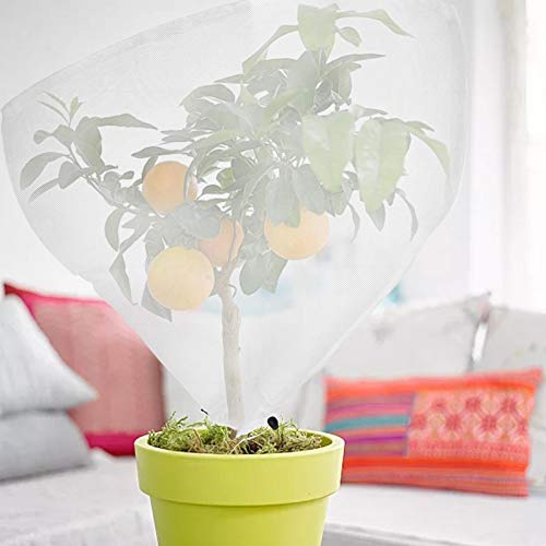 Insect Bird Barrier Netting Mesh with Drawstring,Mosquito Bug Insect Bird Screen Hunting Blind Garden Plant Cover for Protect Plant Fruits Flower Trees from Insect Bird Eating,Garden Netting Bags