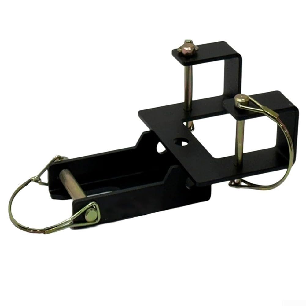 Récepteurs d'attelage de poubelles en acier au carbone robuste - Adaptateur de remorquage pour poubelles à roulettes, jardin, pelouse, tracteur, système de transport
