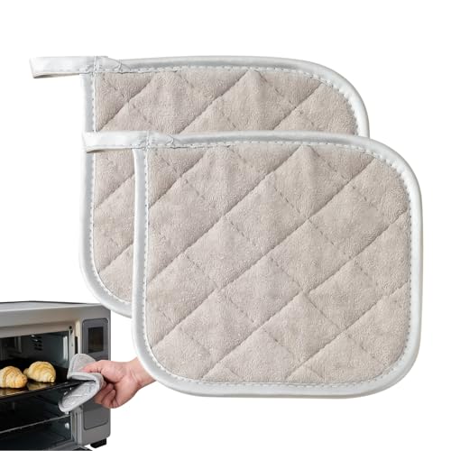 Pruojhw Protectores De Calor para Cocina,2 Piezas Manoplas Resistentes Al Calor | Juego De Accesorios Mantas Y Alfombras Trivet Estilo Rústico | Hogar Cocina Interior