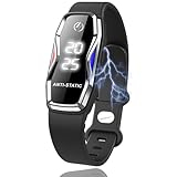 [Smatorch] 静電気防止 ブレスレット スポーツ シリコンブレスレット 静電気 対策 サイズ調整可能 腕時計 静電気軽減 USB充電式 おしゃれ 携帯便利 男女兼用（ブラック）