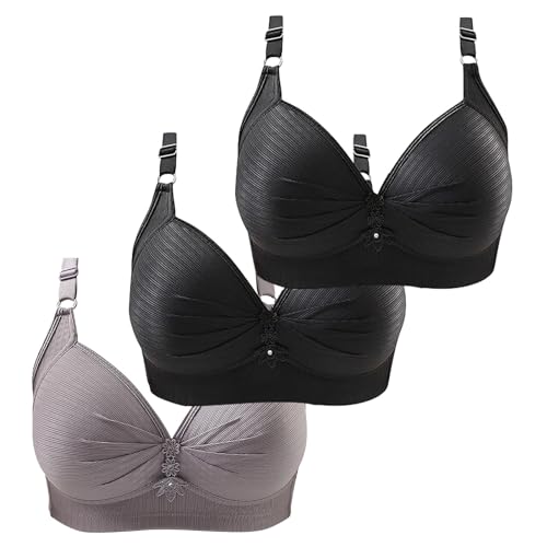 Brasieres de algodón premium pack de 5 con soporte push-up y tirantes anchos ajustables