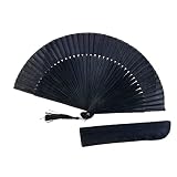 RUIBAOCHEN Folding Fan with Fan Bag Hand Fan Portable Spanish Fan for Dancing Cosplay Props Wedding