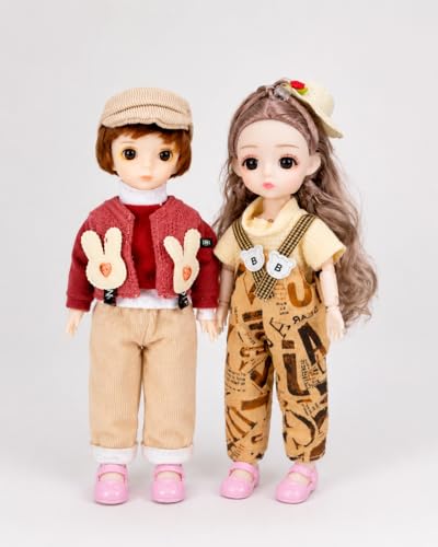Image of DSR 30 CM Boy & Girl Fashion Doll Set | Cute Couple Dolls with Pink Shoes | Stylish Kids Toy (30CM) (BOY & Girl)