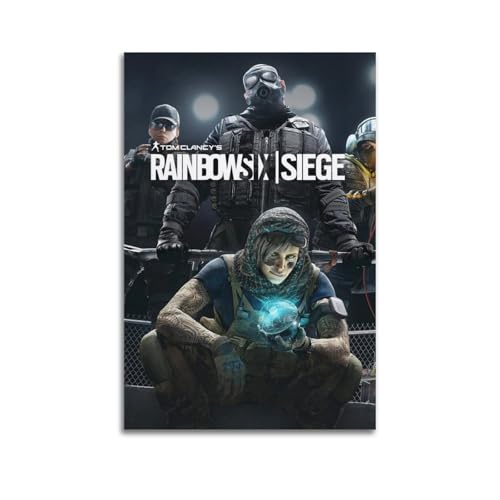 XLFNUN Póster decorativo del juego Rainbow Six Siege para pared e imagen artística moderna para decoración de dormitorio familiar, 20 x 30 cm
