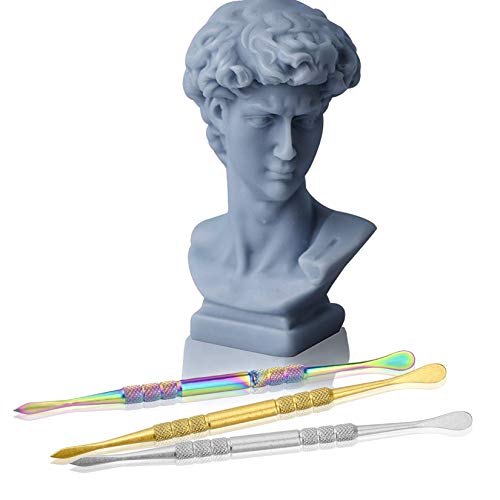 12 Packs Wax Carving Tool Stainless Steel Sculpting Tool Spoon Carving Tool 4.75 Inch (Silver+Rainbow+ Gold) #TOP5