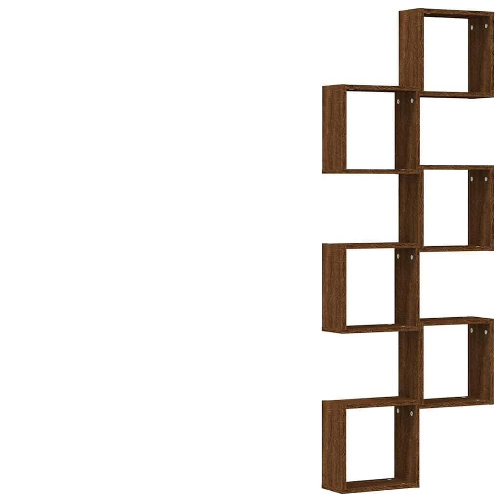 Générique Półki ścienne Cube 6 szt. Brązowy dąb 30x15x30cm
