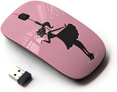 Glitter Wireless Mouse - Sparkly Teal Pink Purple Optical 2.4G Computer Mouse With Snow Design