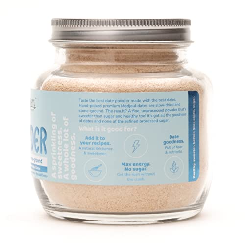 Image of Flyberry Gourmet Dates Powder - 50g | Dried Dates powder | Finely Ground Kharik Powder | Delicious Alternative to Sugar | Best For Kids & Adults | No added Preservatives | Natural Sugar | No added Sugar
