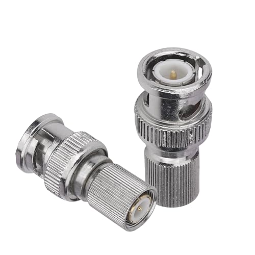 Image of MX BNC Connector with Fully Metal & Copper Plated having Golden Plated Pin RG58 Coaxial Cable Connectors (BNC Connector, 1.6 /5.6 Male to BNC Male, Pack of 1)