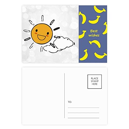 Cartes postales Météo Soleil Nuage en lot de 20 illustrations multicolores pour vos messages
