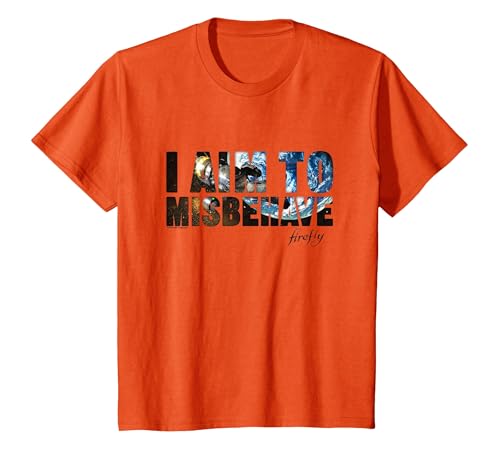 Firefly I Aim to Misbehave from The Galaxy Big Chest Logo T-Shirt, Youth, Orange, 4T