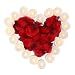 obmwang Pack of 24pcs Realistic Flameless LED Tea Light Candles and 1000pcs Dark Silk Rose Petals Artificial Red Rose Flower Petals, Ideal for Valentine's Day, Proposal, Wedding, Anniversary, Honeymoo