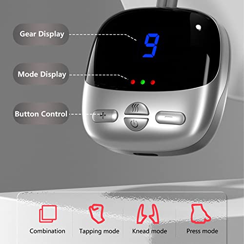 Dangjuacua Pendant Shape Neck Massager With Heat, Portable Electric Pulse Neck And Shoulder Massager, 4 Massage Modes, 9 Levels Of Intensity Adjustment，Best Gifts For Women Men (Red) #TOP2