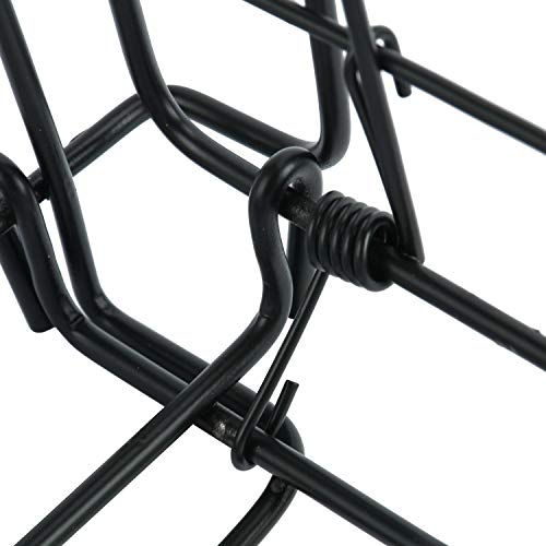 Folding Rear Bike Basket Wire Mesh Rust Proof, Easy Installation on Front Handlebar & Rear Seat, Bike Basket Bicycle Bag Cargo Rack for Mountain Bike Accessories, Frame Basket (1 Pack)