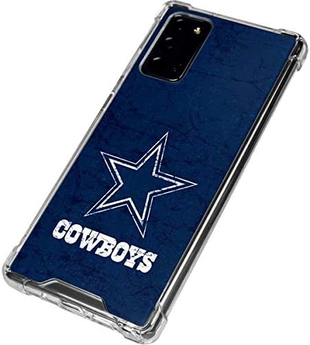 Skinit Clear Phone Case Compatible with Galaxy Note20 5G - Officially Licensed NFL Dallas Cowboys Distressed Design