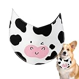 Hundebandana | Verstellbares wasserdichtes Halstuch mit Kuhmuster | Bandanas für große Hunde,für Ostern, Alltag, Weihnachten, Halloween, Kostümpartys, Fotoshootings, Fellpflege